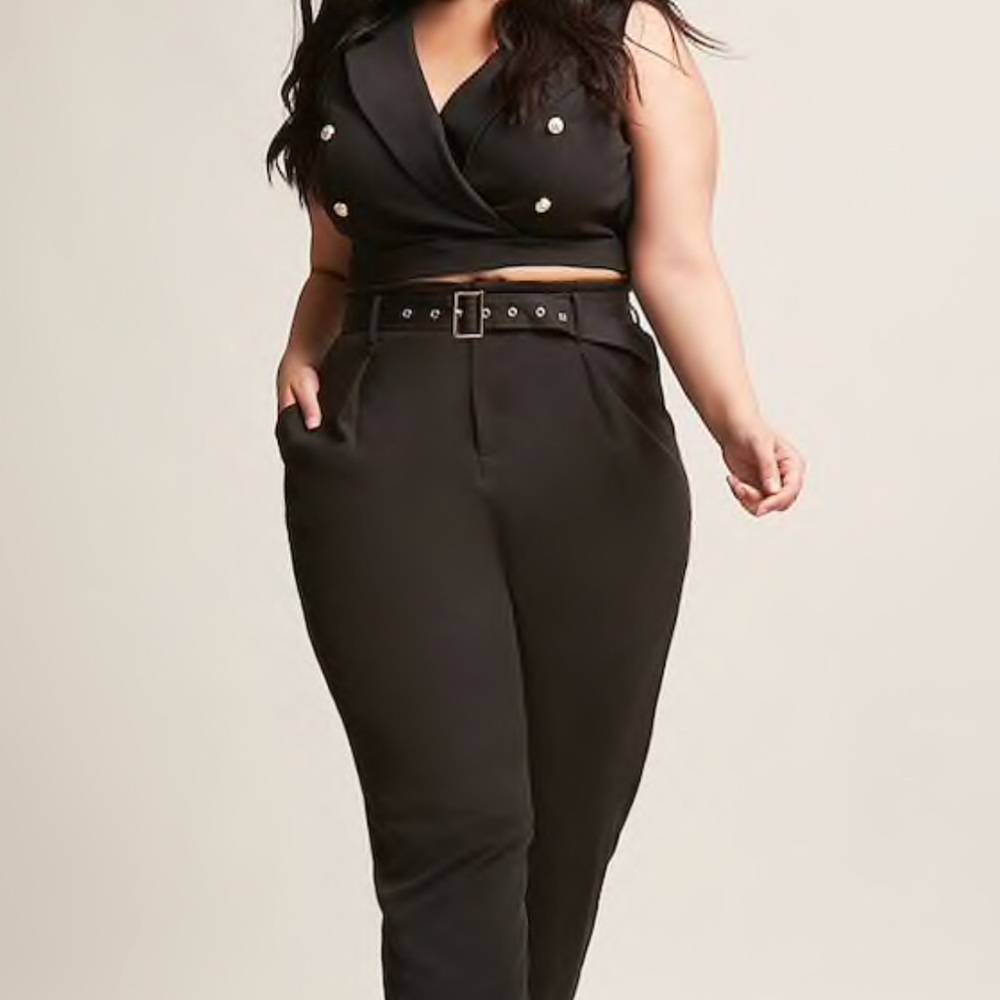 Crop Vest and Pant Set (Both Pieces)